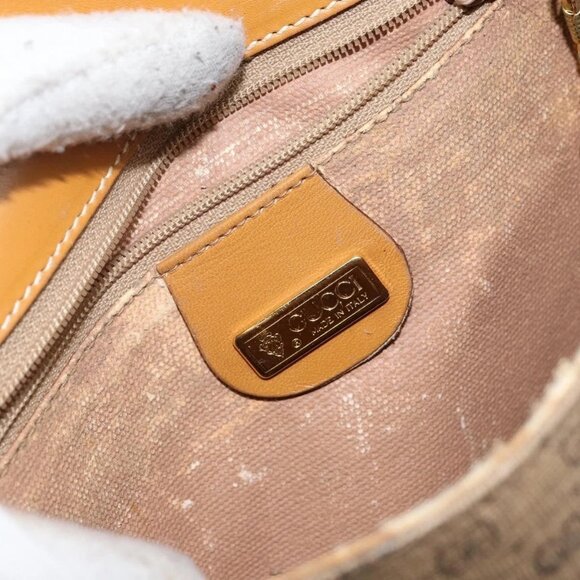 GUCCI Micro GG Supreme Shoulder Bag PVC Beige Gold 007 115 0074 Auth SW1540 - Picture 10 of 16